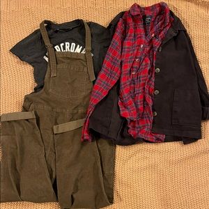 Abercrombie tops and Aerie overall